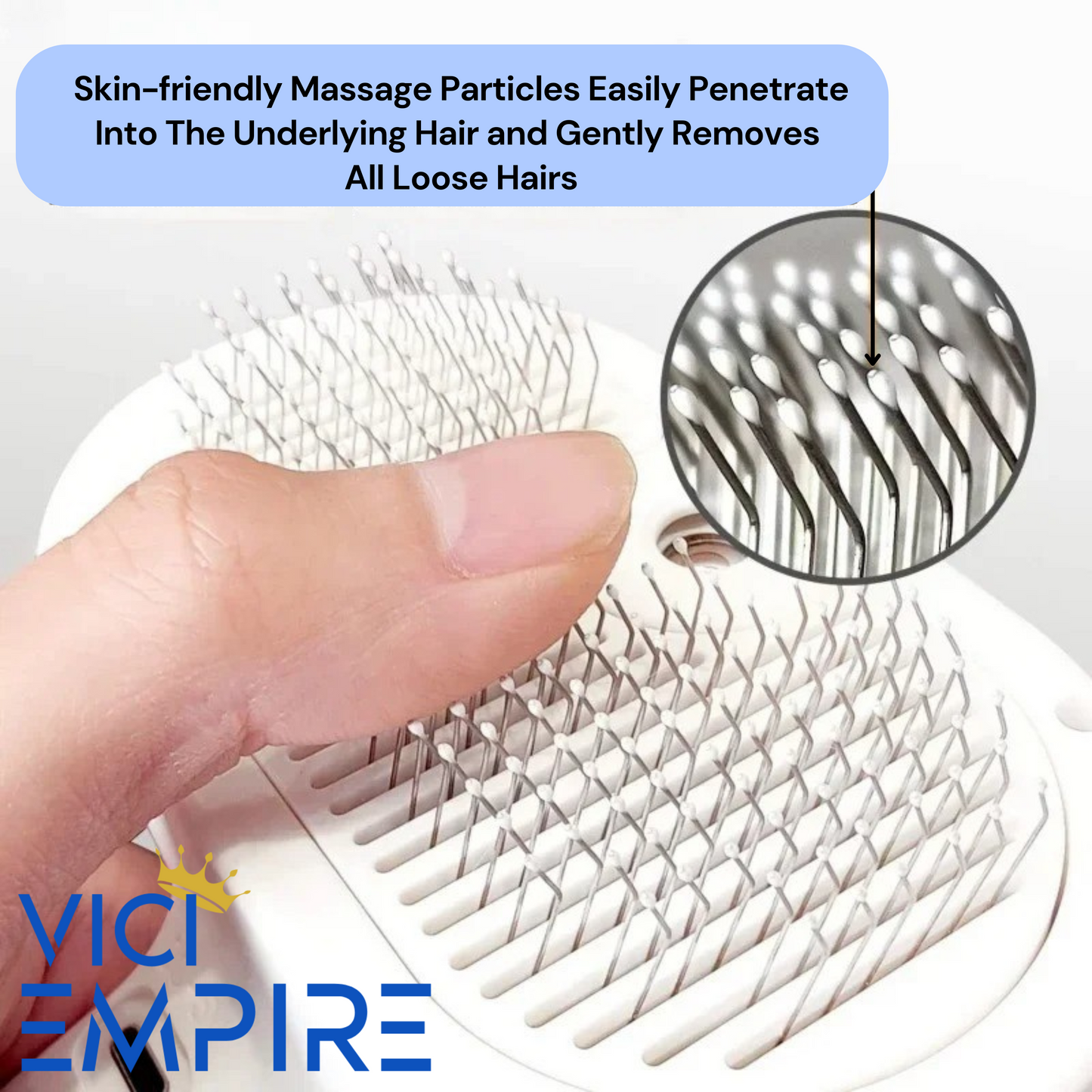 VICI EMPIRE Steam Grooming Comb – Spa-Quality Grooming, Effortless Shedding Control