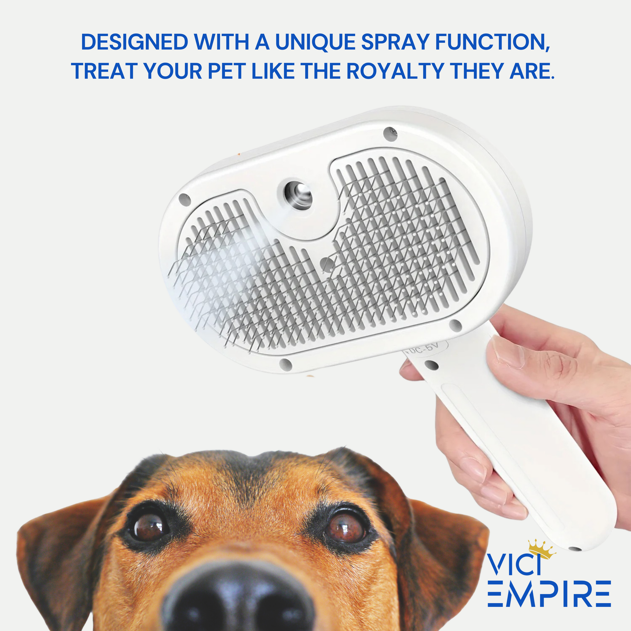 VICI EMPIRE Steam Grooming Comb – Spa-Quality Grooming, Effortless Shedding Control - VICI EMPIRE
